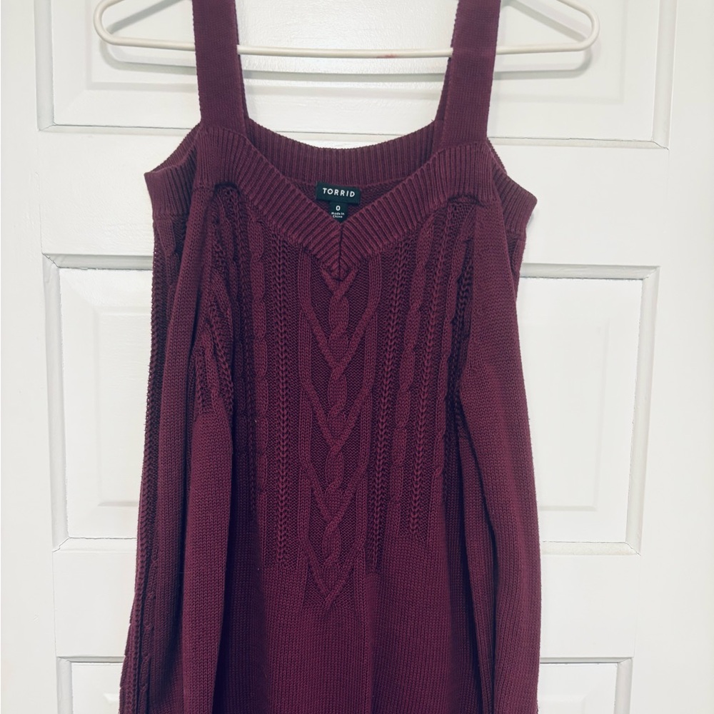 Torrid Burgundy Knit Sleeveless Top
